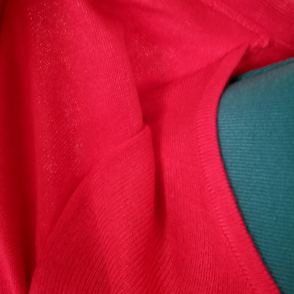 Red Plus Size Sag Harbor Sweater 2X - Picture 13 of 16